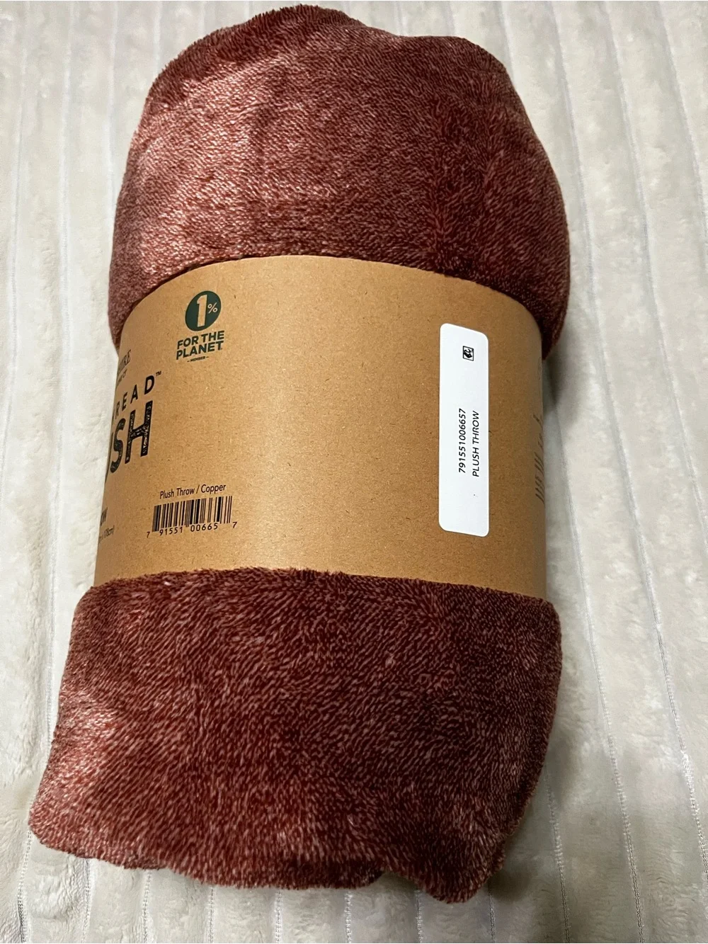 Berkshire Plush Throw Blanket in Copper
